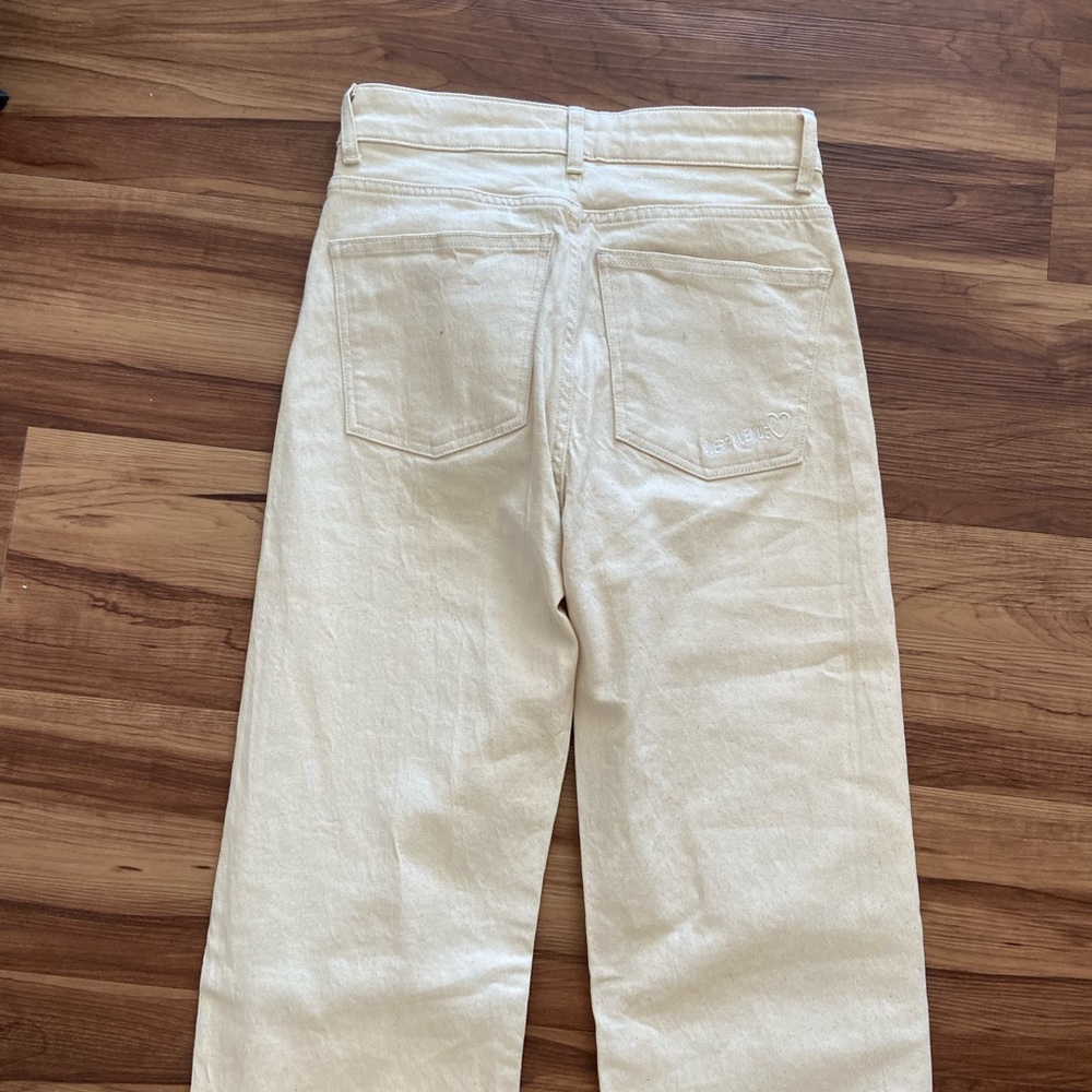 Djerf avenue straight jeans in cream (NWT) - Picture 9 of 10